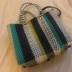 Truss NYC woven tote Handbag With Cross Body Strap